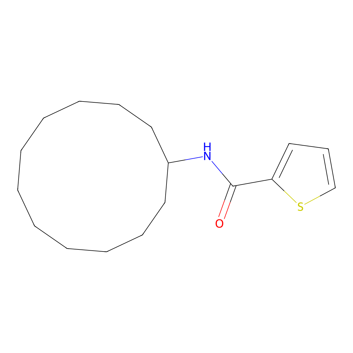 N-cyclododecylthiophene-2-carboxamide molecular structure, CAS 667879-29-0