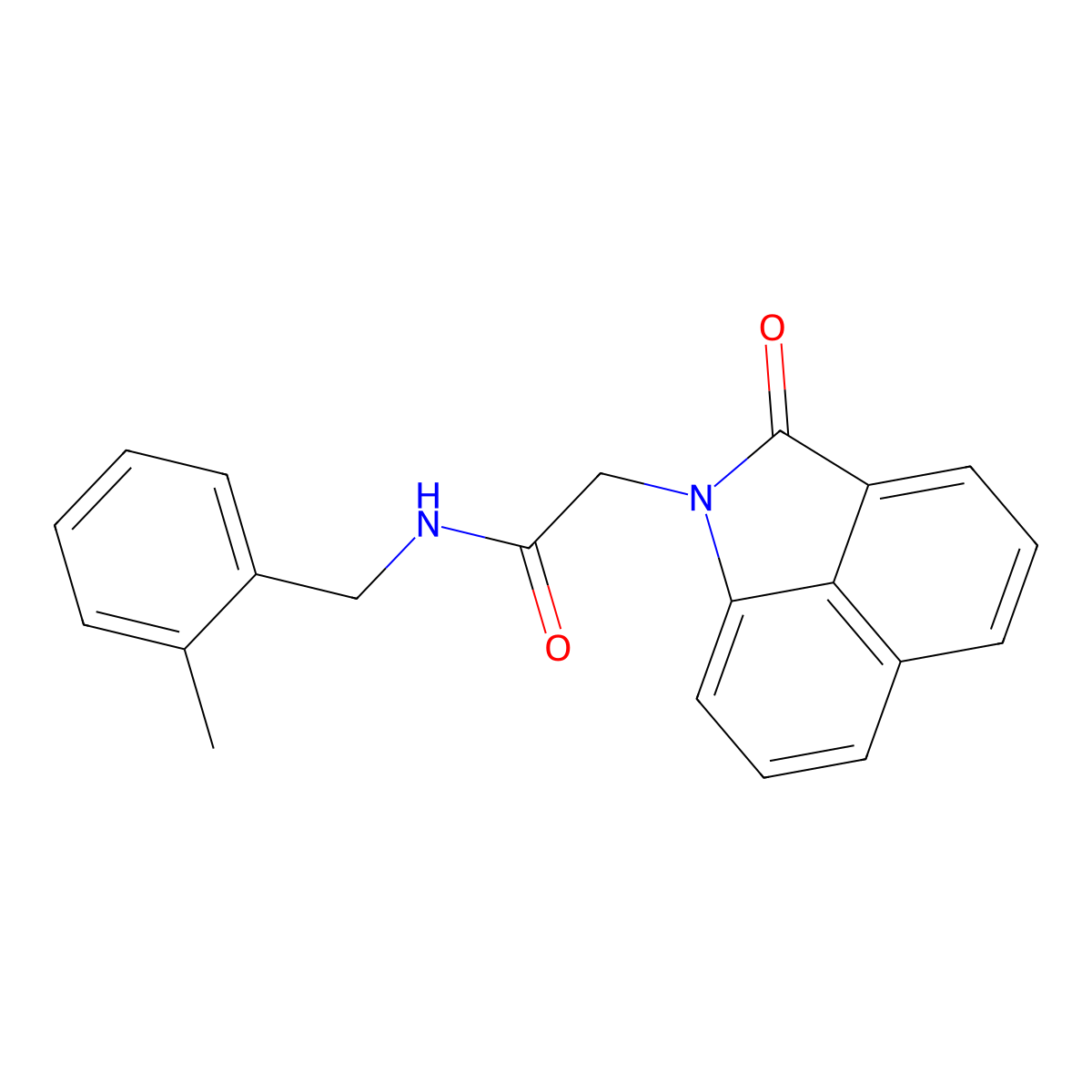N-(2-methylbenzyl)-2-(2-oxobenzo[cd]indol-1(2H)-yl)acetamide molecular structure, CAS 667880-09-3