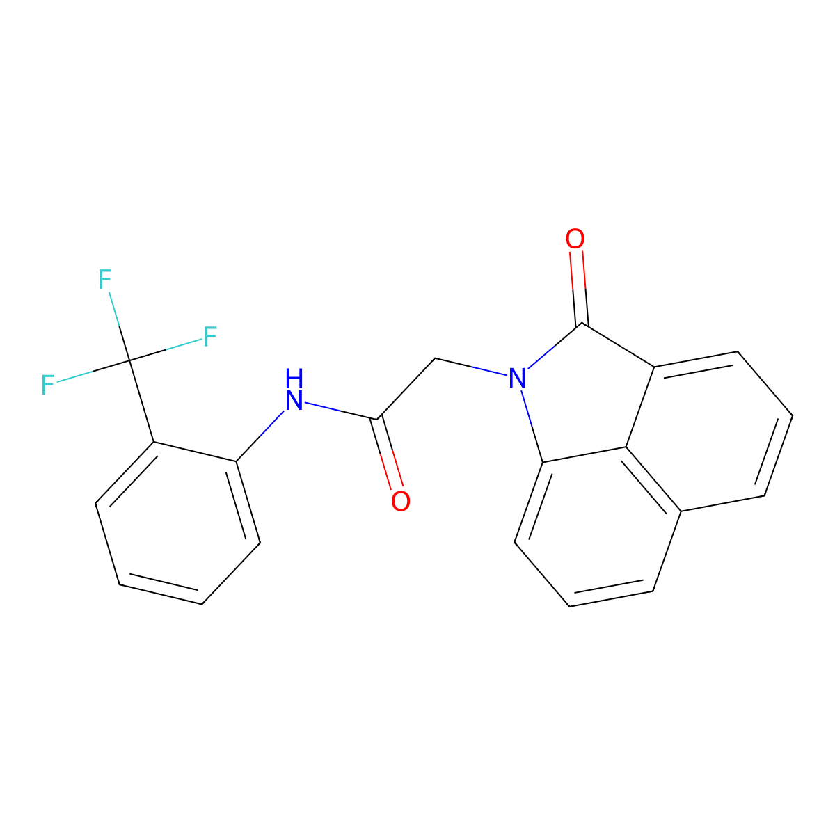 2-(2-Oxobenzo[cd]indol-1(2H)-yl)-N-(2-(trifluoromethyl)phenyl)acetamide molecular structure, CAS 667880-11-7