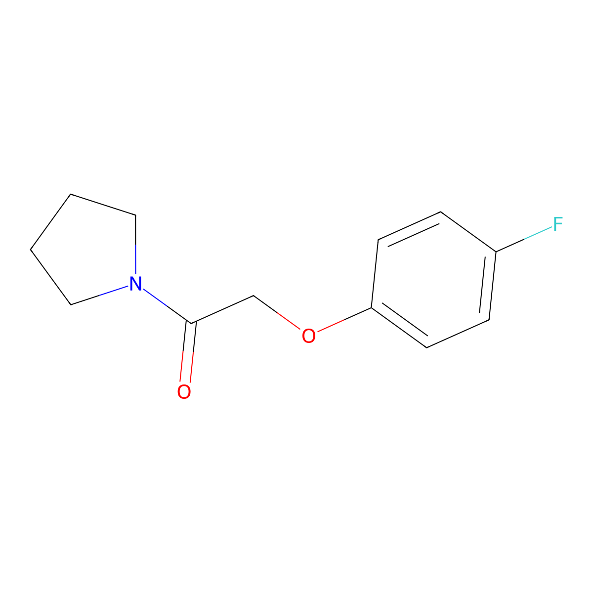 2-(4-Fluorophenoxy)-1-(pyrrolidin-1-yl)ethan-1-one molecular structure, CAS 667881-38-1