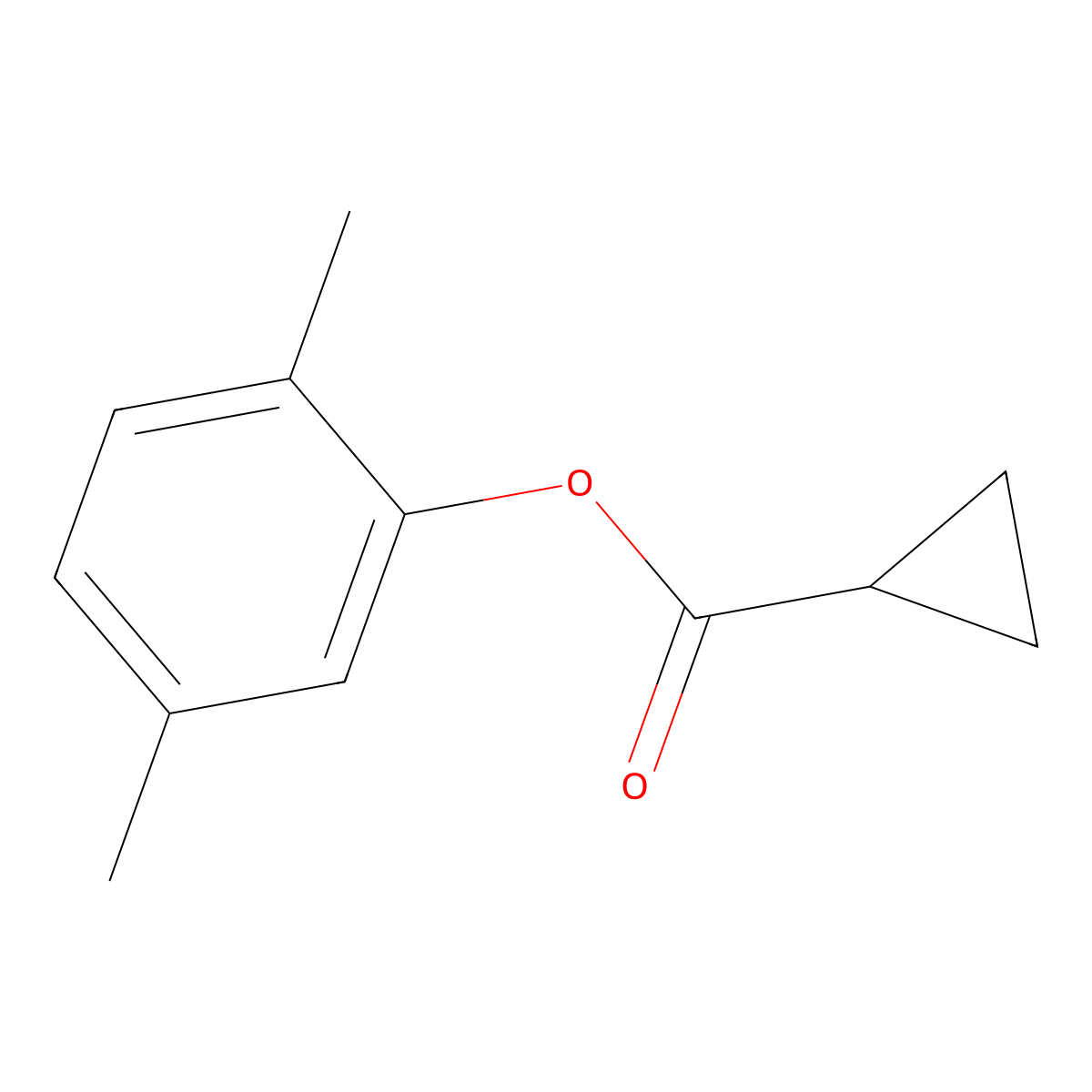 2,5-Dimethylphenyl cyclopropanecarboxylate molecular structure, CAS 667885-77-0