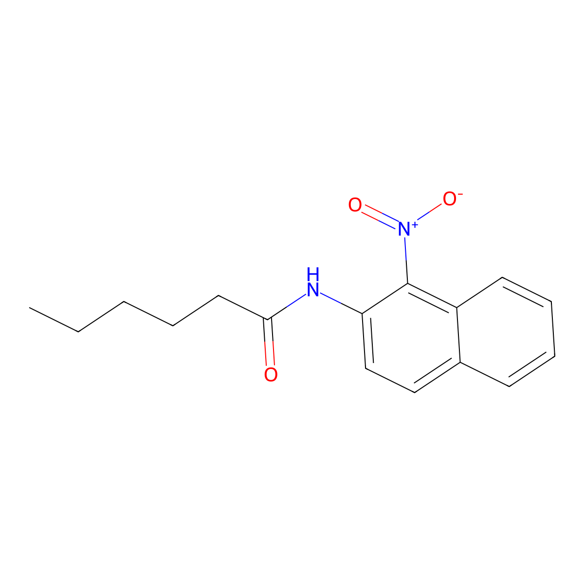 N-{1-nitro-2-naphthyl}hexanamide molecular structure, CAS 667885-93-0
