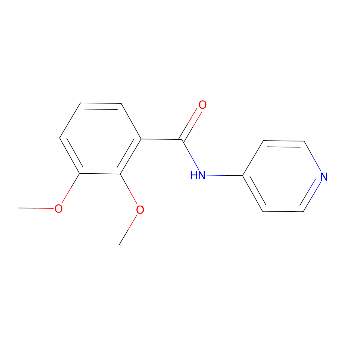 2,3-dimethoxy-N-(4-pyridinyl)benzamide molecular structure, CAS 667886-02-4