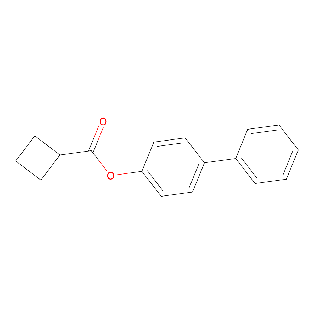 [1,1'-Biphenyl]-4-yl cyclobutanecarboxylate molecular structure, CAS 667886-12-6