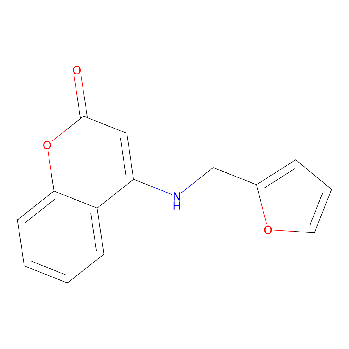 4-[(2-furylmethyl)amino]-2H-chromen-2-one molecular structure, CAS 667886-15-9