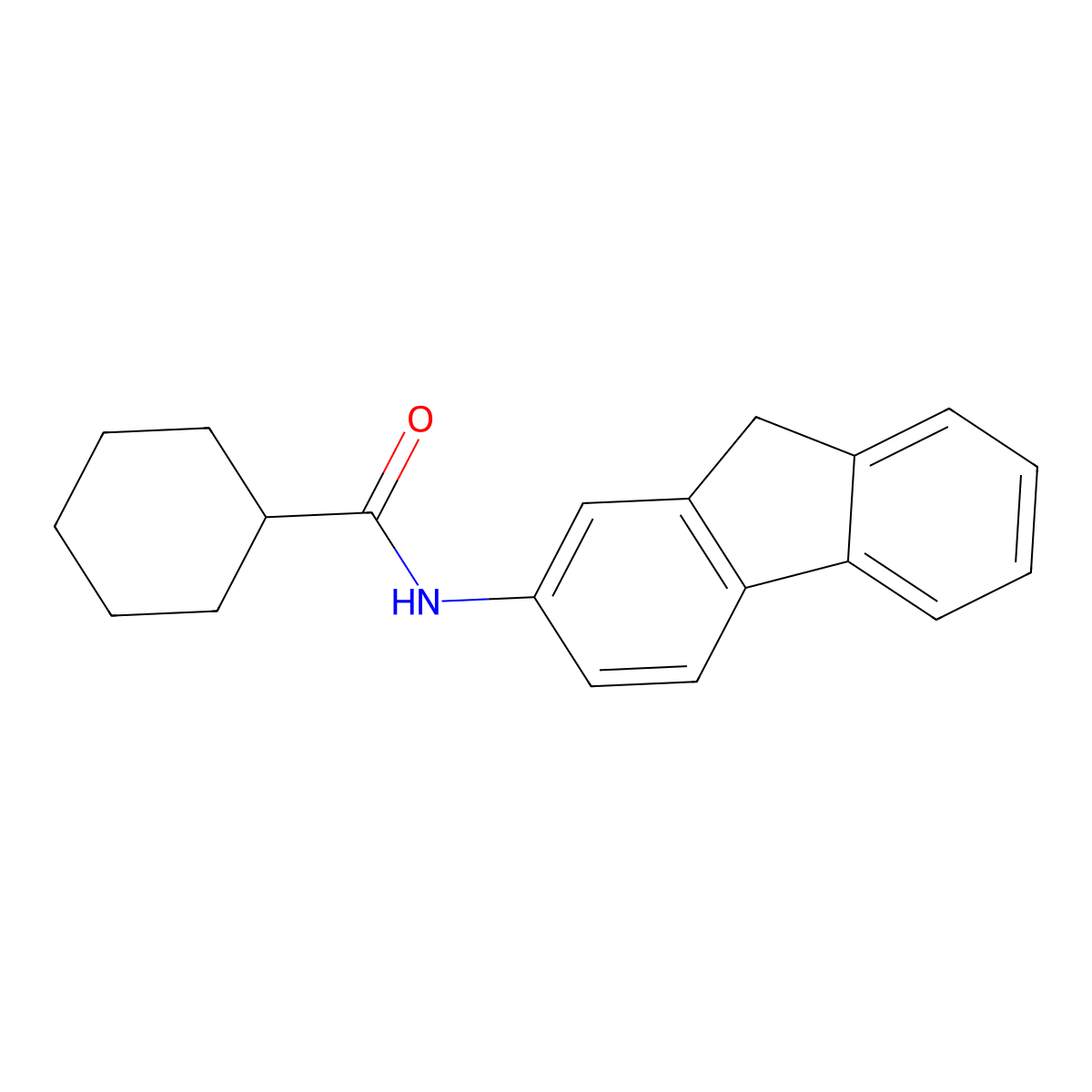 N-(9H-fluoren-2-yl)cyclohexanecarboxamide molecular structure, CAS 667886-93-3