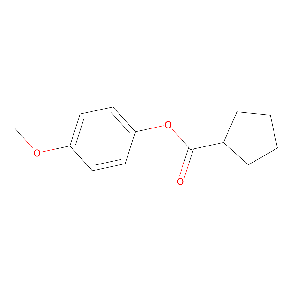4-Methoxyphenyl cyclopentanecarboxylate molecular structure, CAS 667887-05-0