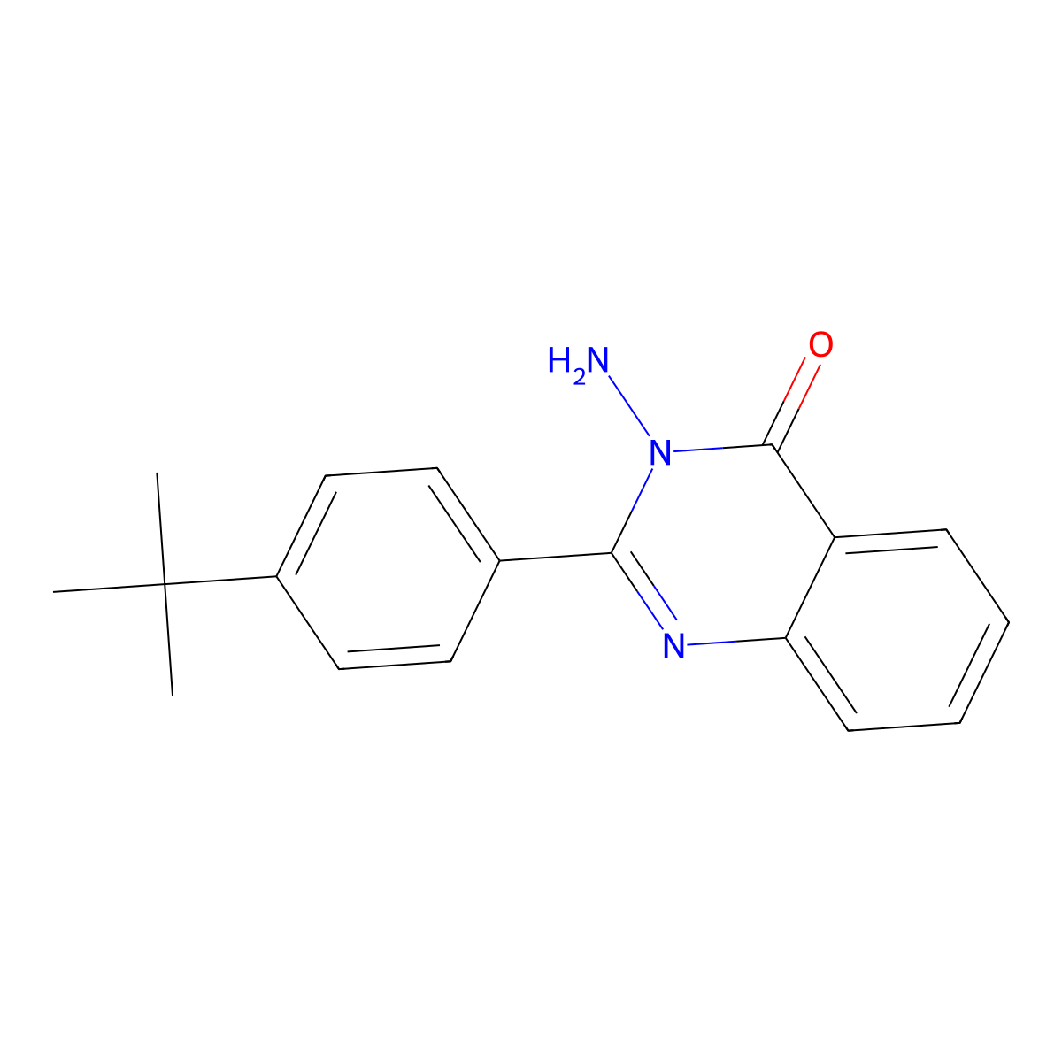 3-amino-2-(4-tert-butylphenyl)-4(3H)-quinazolinone molecular structure, CAS 667889-47-6