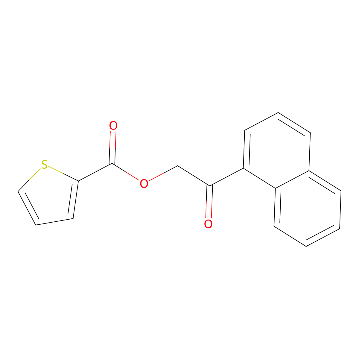 2-(Naphthalen-1-yl)-2-oxoethyl thiophene-2-carboxylate molecular structure, CAS 667891-45-4