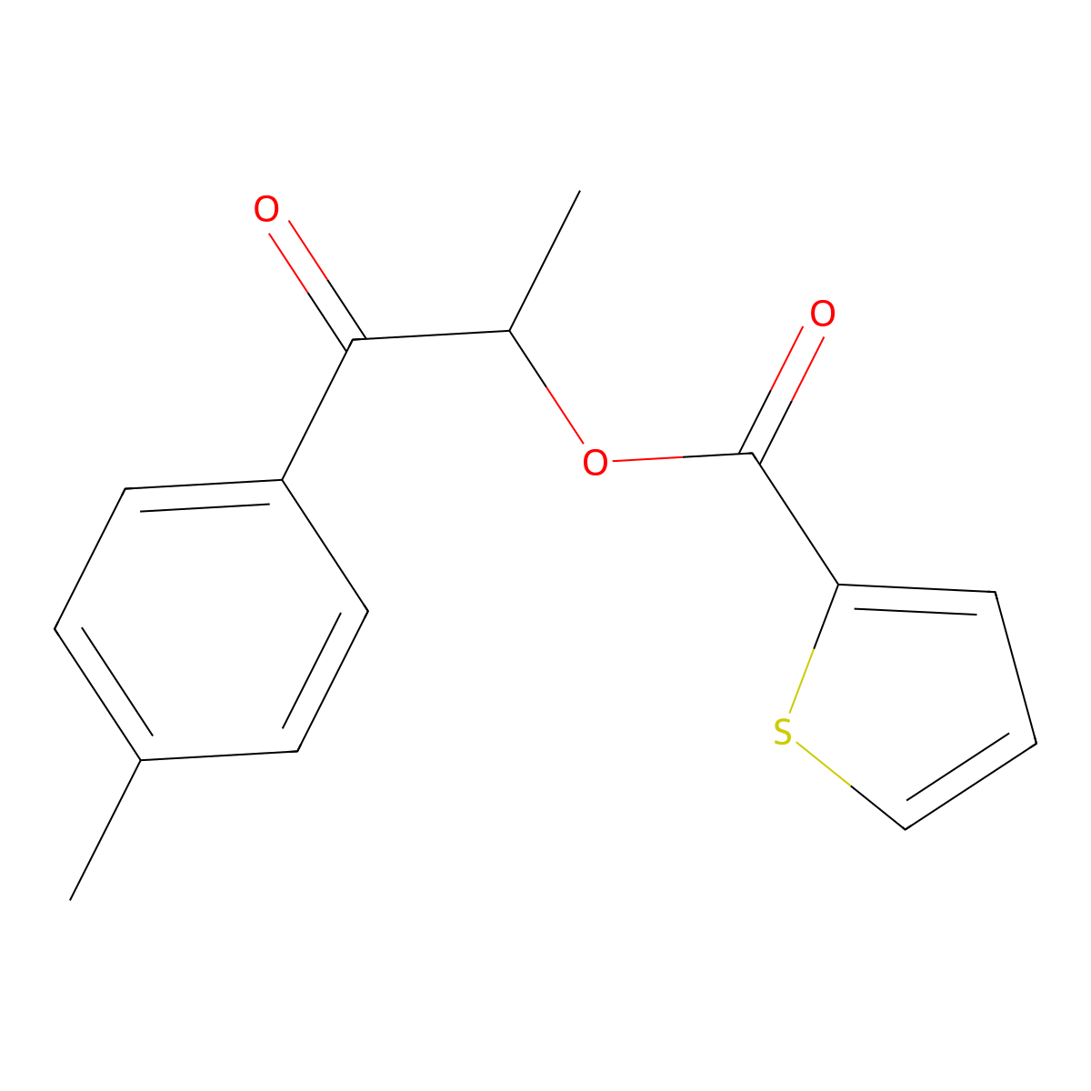 1-(4-Methylphenyl)-1-oxopropan-2-yl thiophene-2-carboxylate molecular structure, CAS 667891-46-5