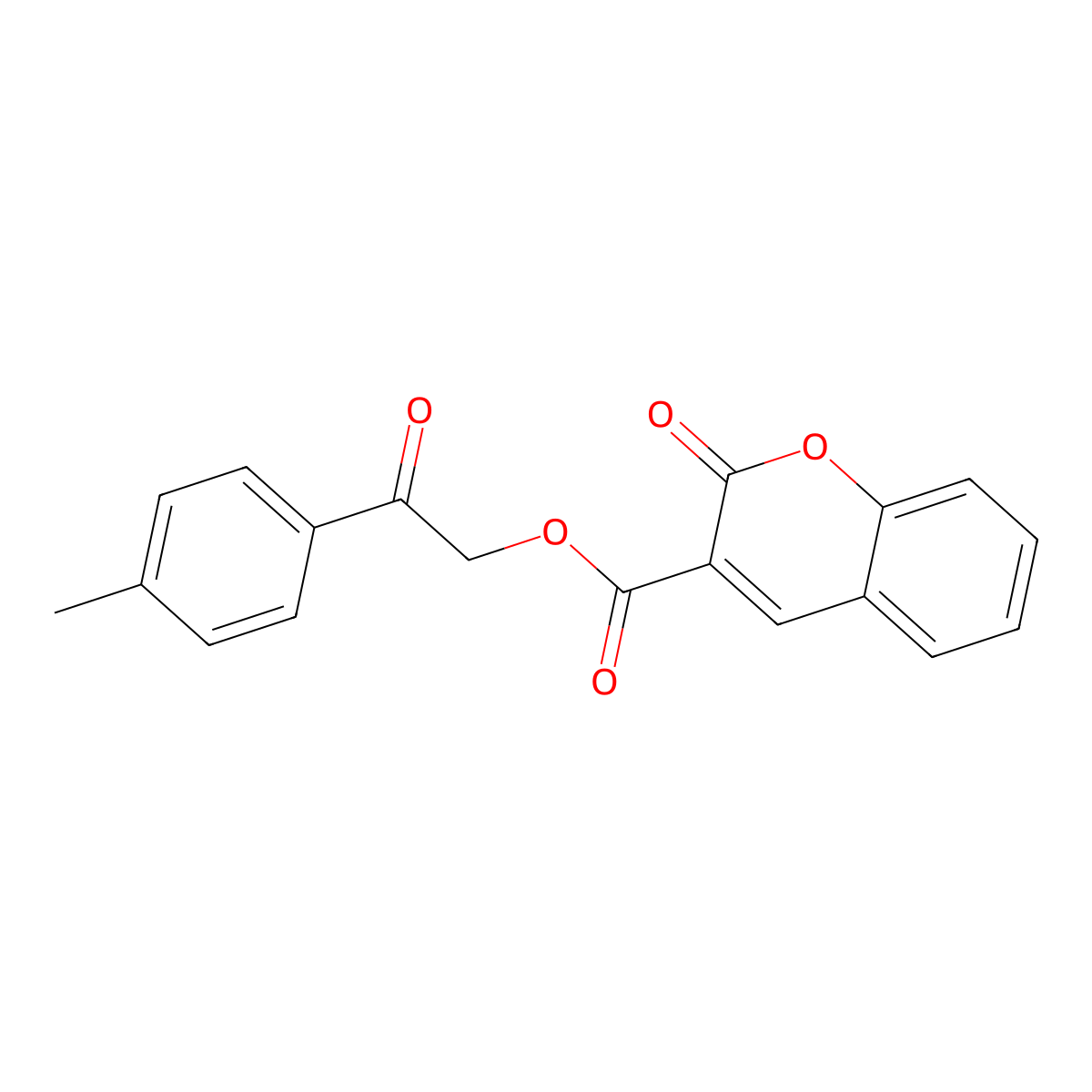 2-(4-methylphenyl)-2-oxoethyl 2-oxo-2H-chromene-3-carboxylate molecular structure, CAS 667891-57-8