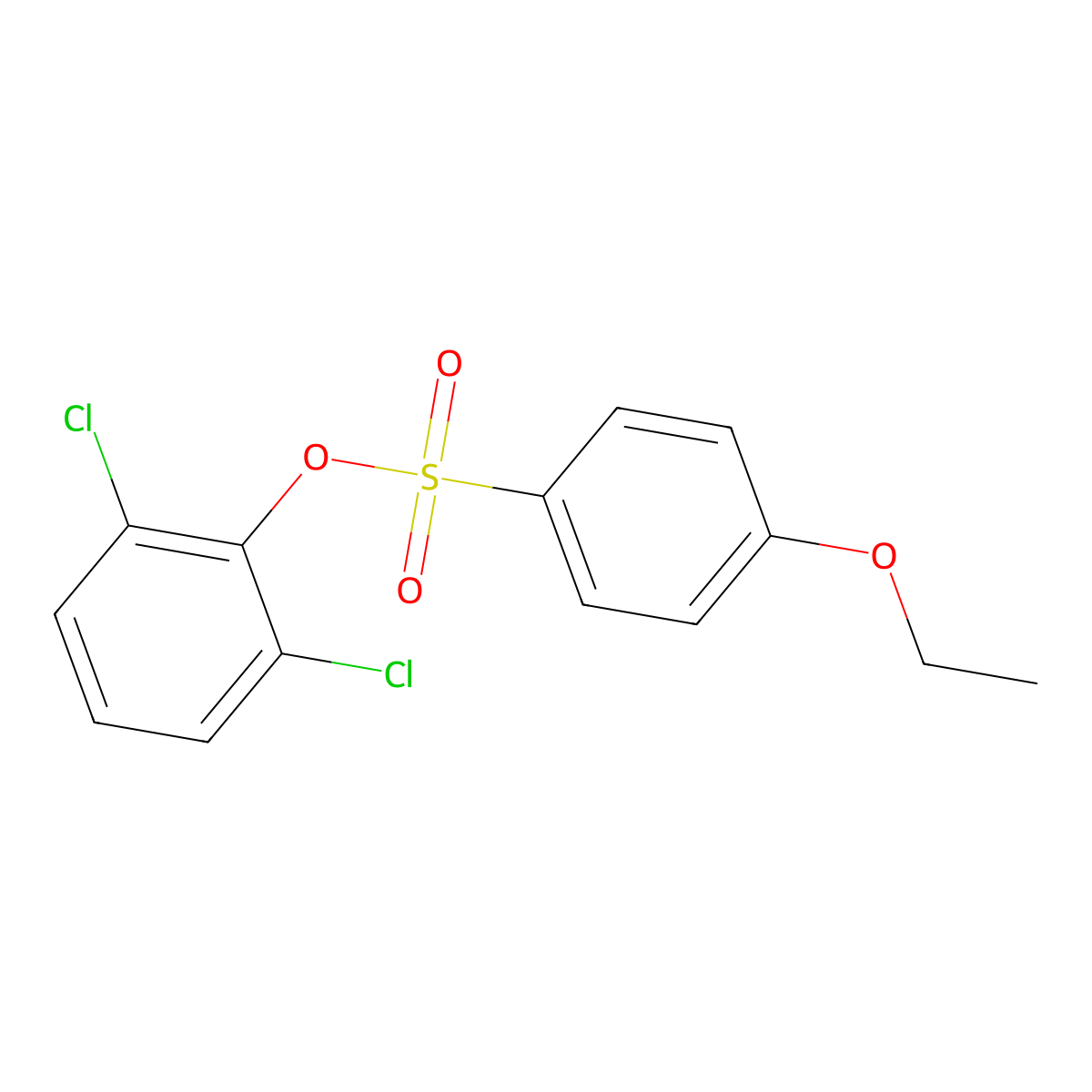 2,6-Dichlorophenyl 4-ethoxybenzenesulfonate molecular structure, CAS 667891-67-0