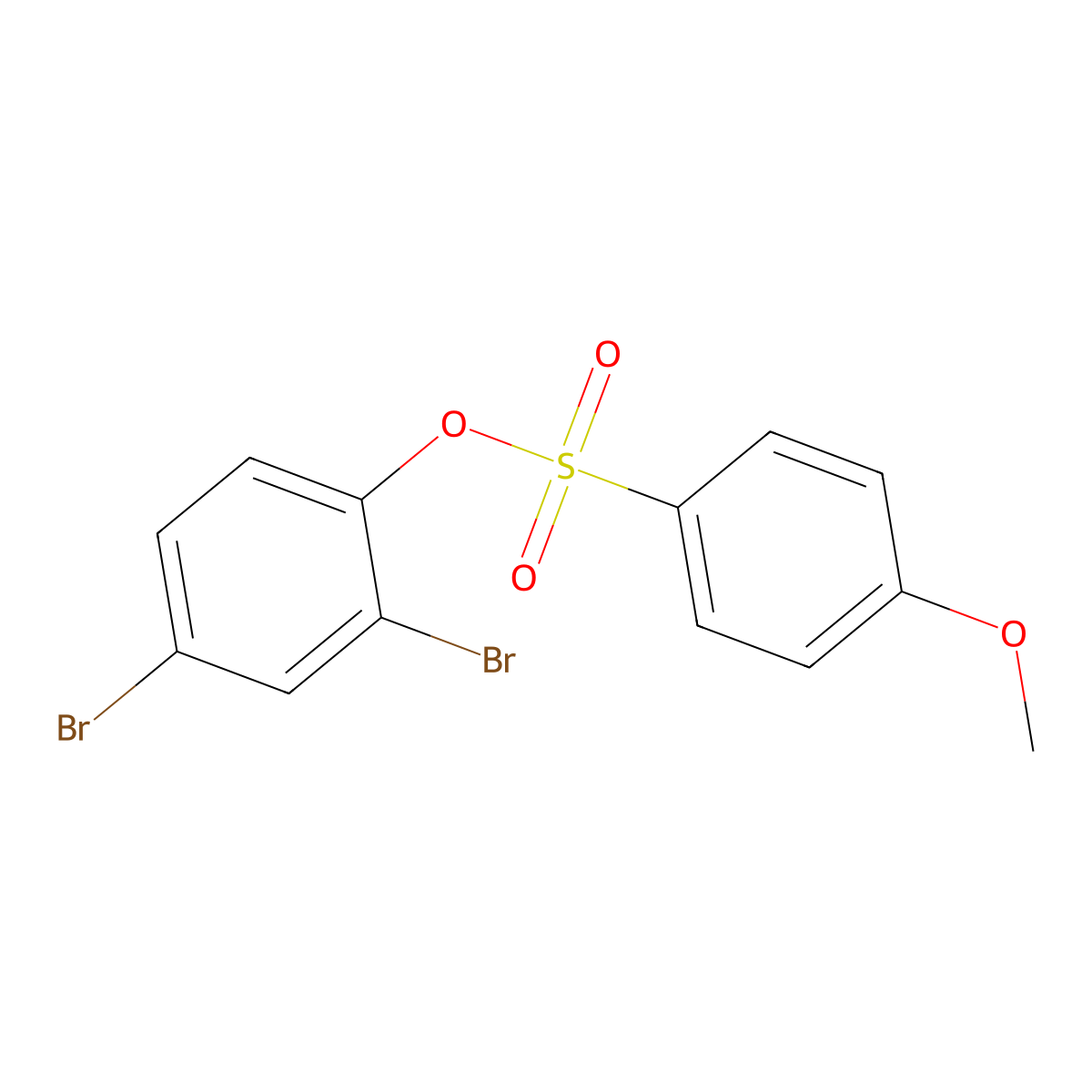 2,4-Dibromophenyl 4-methoxybenzenesulfonate molecular structure, CAS 667891-69-2