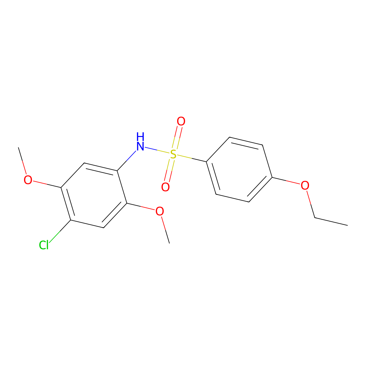N-(4-chloro-2,5-dimethoxyphenyl)-4-ethoxybenzenesulfonamide molecular structure, CAS 667892-02-6