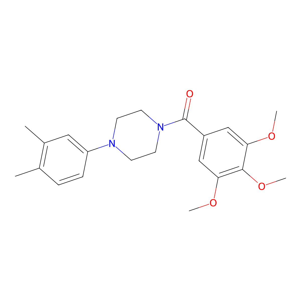 [4-(3,4-Dimethylphenyl)piperazin-1-yl](3,4,5-trimethoxyphenyl)methanone molecular structure, CAS 667892-12-8
