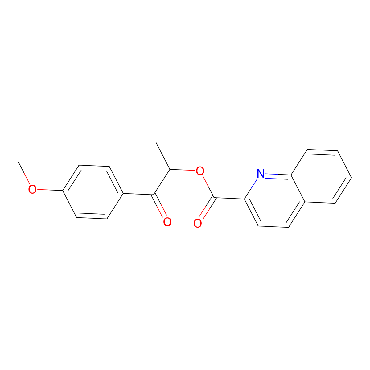 1-(4-Methoxyphenyl)-1-oxopropan-2-yl quinoline-2-carboxylate molecular structure, CAS 667892-43-5