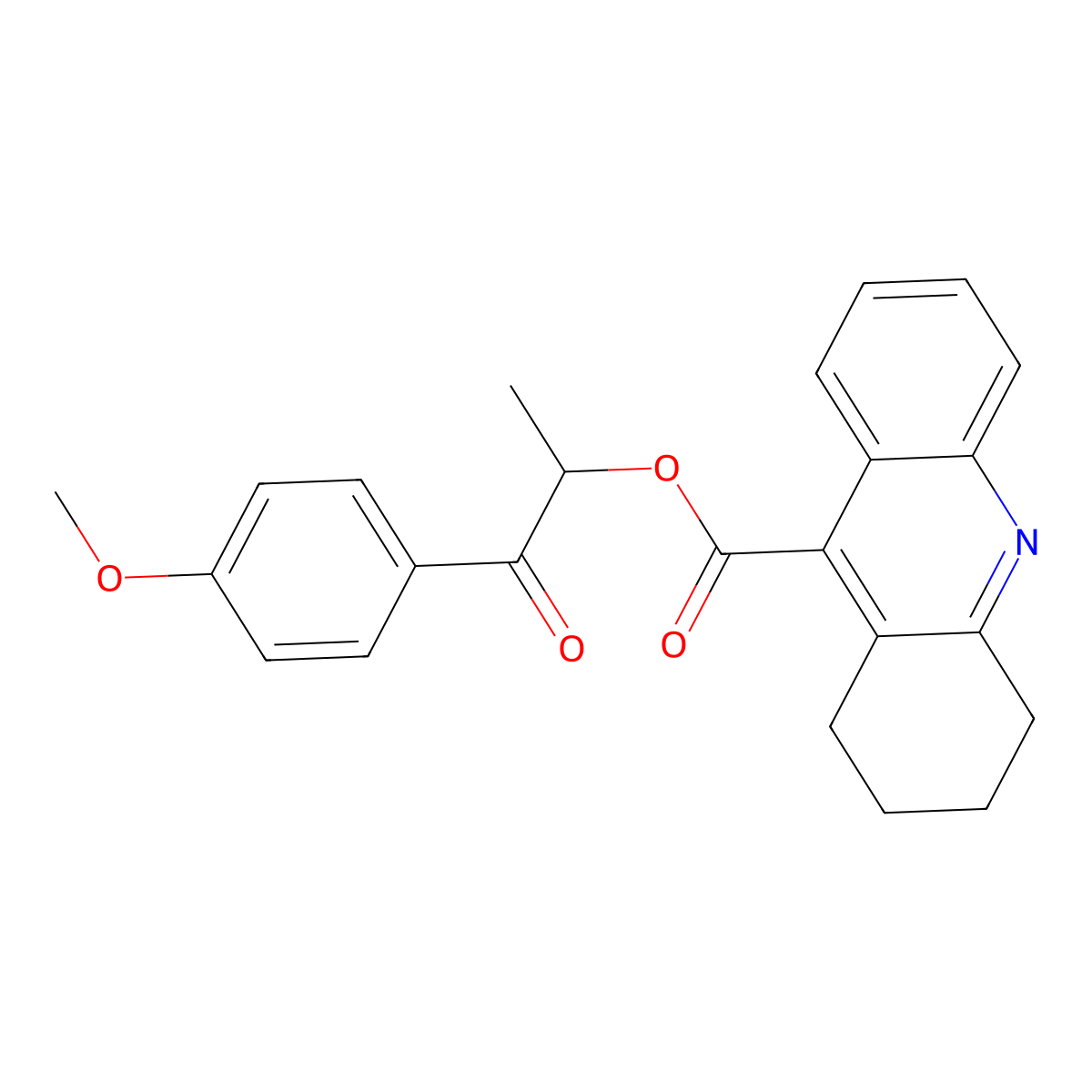 1-(4-Methoxyphenyl)-1-oxopropan-2-yl 1,2,3,4-tetrahydroacridine-9-carboxylate molecular structure, CAS 667892-44-6