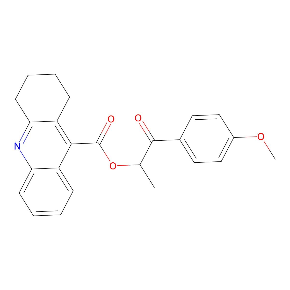 1-(4-Methoxyphenyl)-1-oxopropan-2-yl 1,2,3,4-tetrahydroacridine-9-carboxylate molecular structure, CAS 667892-44-6