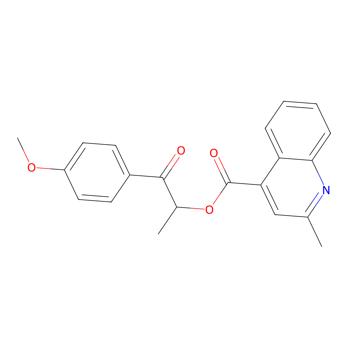 1-(4-Methoxyphenyl)-1-oxopropan-2-yl 2-methylquinoline-4-carboxylate molecular structure, CAS 667892-46-8