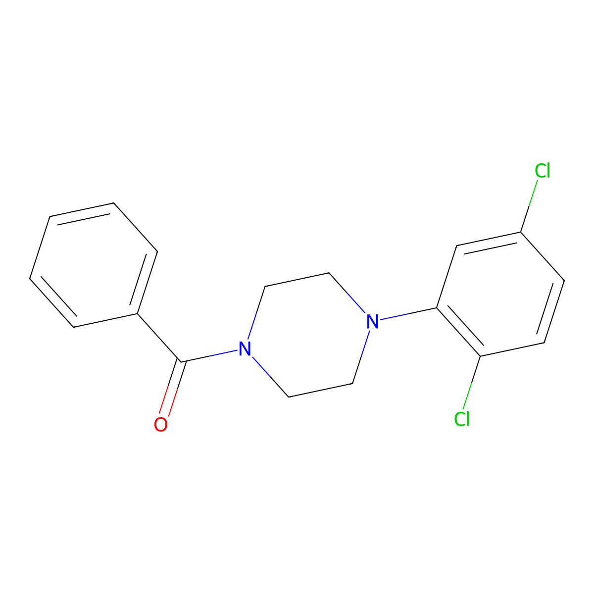 1-Benzoyl-4-(2,5-dichlorophenyl)piperazine molecular structure, CAS 667893-01-8