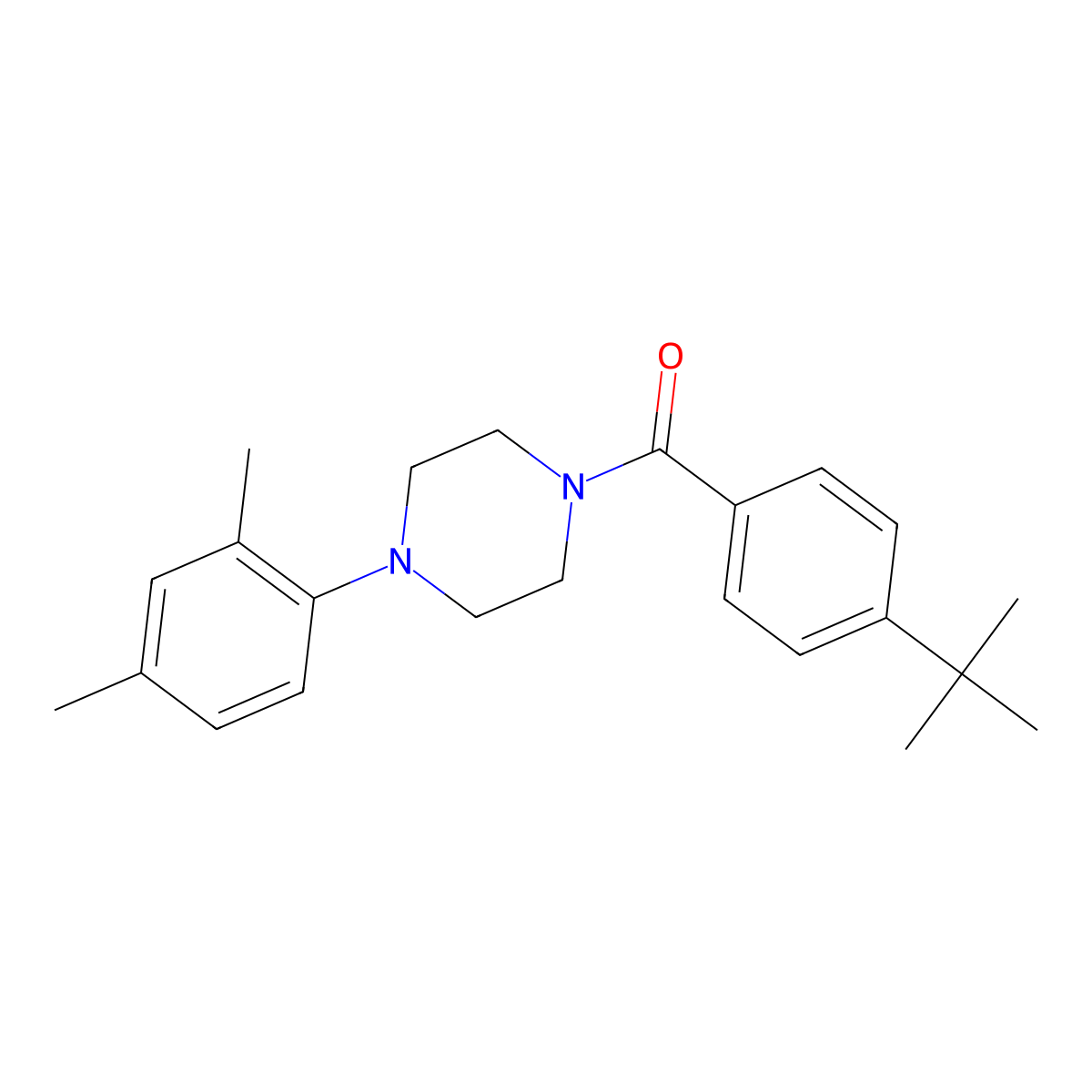 1-(4-Tert-butylbenzoyl)-4-(2,4-dimethylphenyl)piperazine molecular structure, CAS 667893-02-9