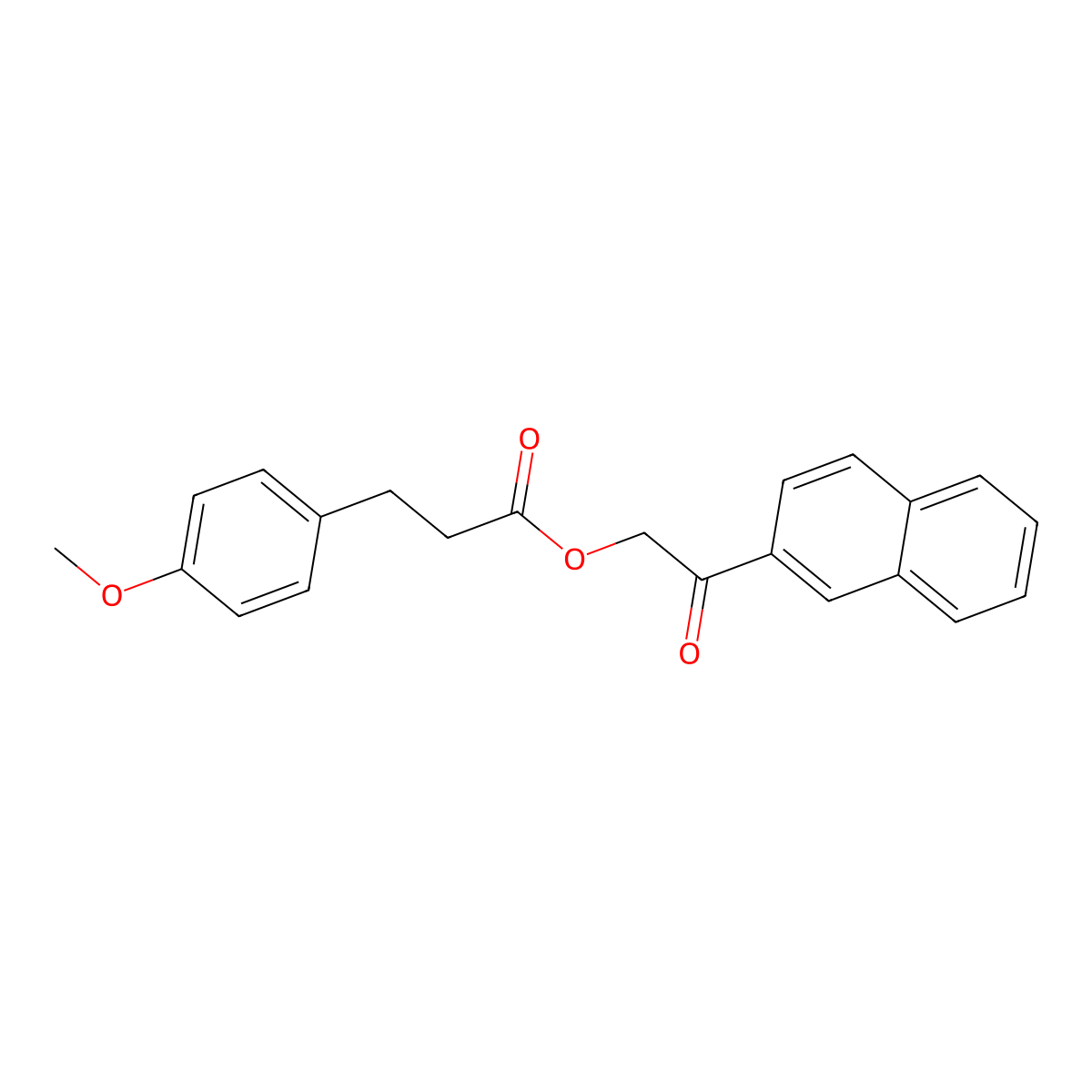 2-(2-Naphthyl)-2-oxoethyl 3-(4-methoxyphenyl)propanoate molecular structure, CAS 667893-23-4