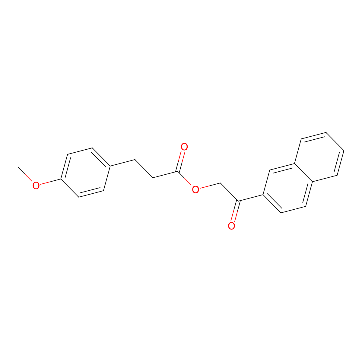 2-(2-Naphthyl)-2-oxoethyl 3-(4-methoxyphenyl)propanoate molecular structure, CAS 667893-23-4