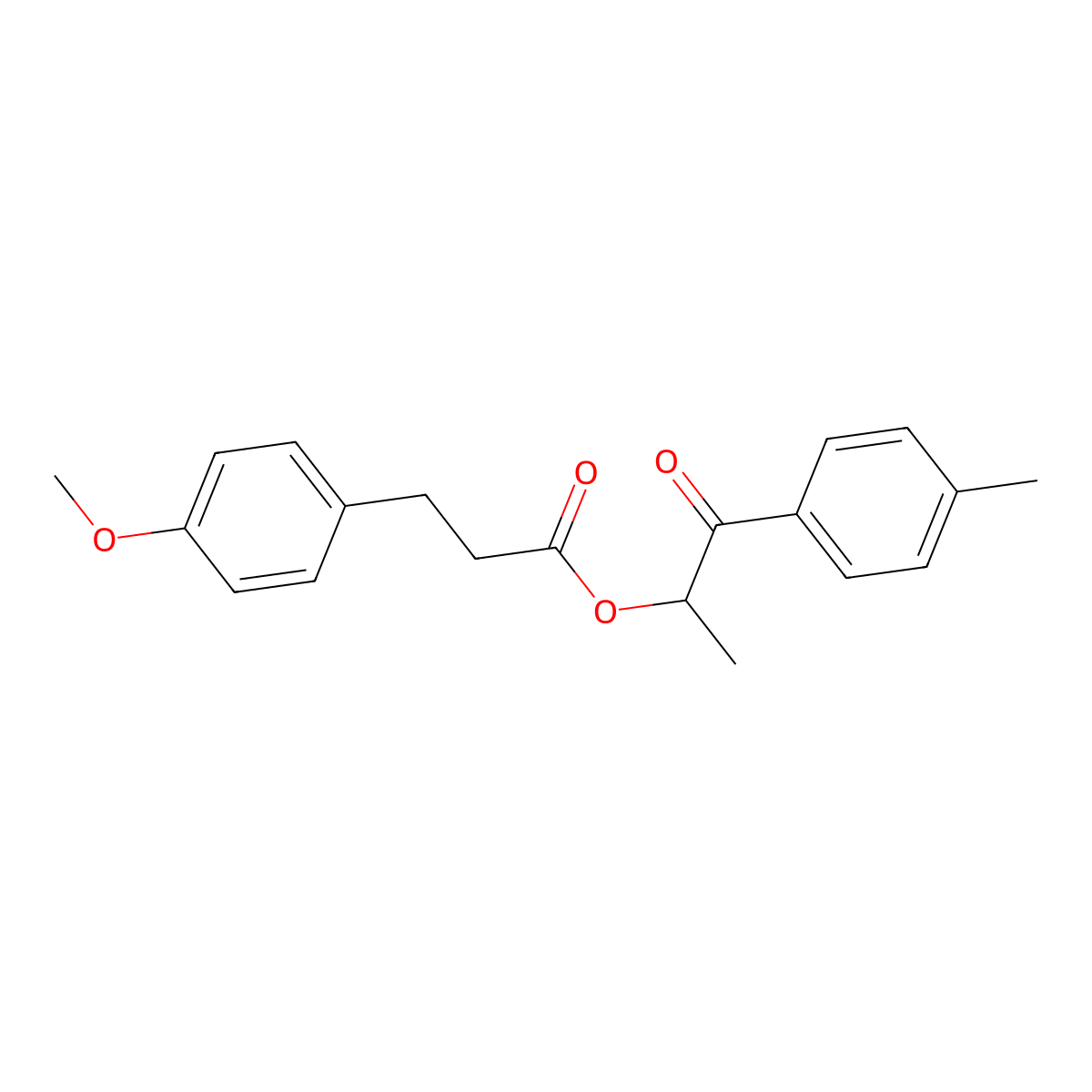 1-Methyl-2-(4-methylphenyl)-2-oxoethyl 3-(4-methoxyphenyl)propanoate molecular structure, CAS 667893-25-6