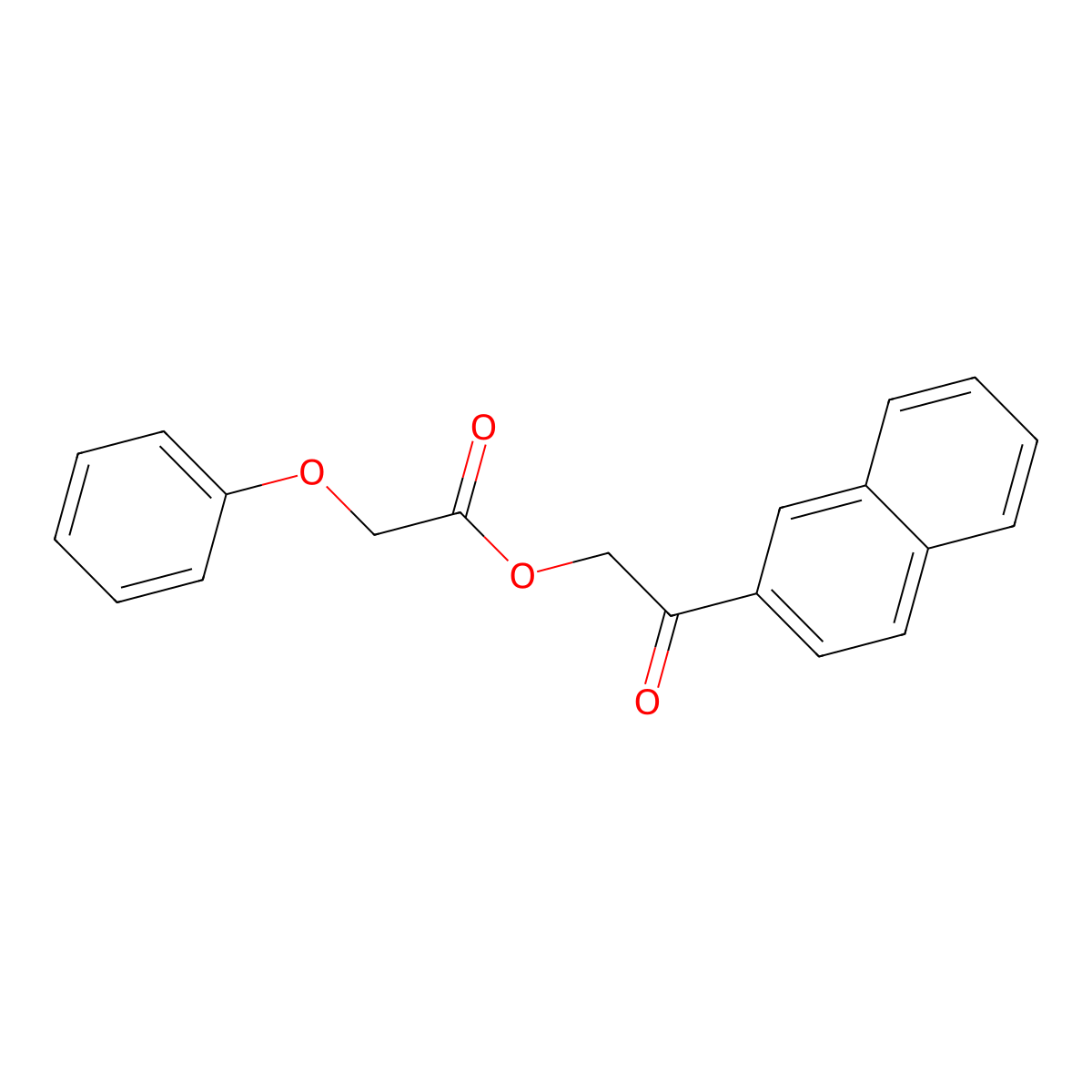(2-Naphthalen-2-yl-2-oxoethyl) 2-phenoxyacetate molecular structure, CAS 667893-27-8