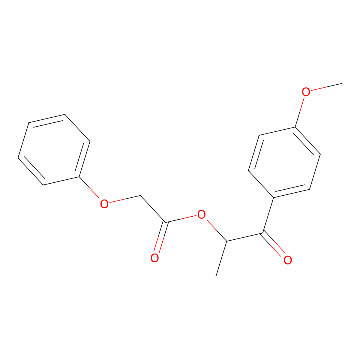 2-(4-Methoxyphenyl)-1-methyl-2-oxoethyl phenoxyacetate molecular structure, CAS 667893-28-9