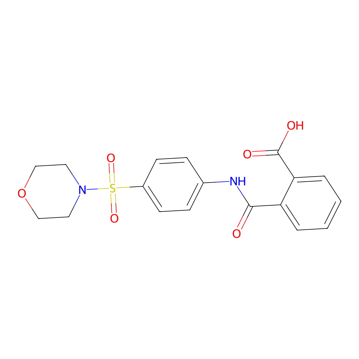 2-((4-(Morpholinosulfonyl)phenyl)carbamoyl)benzoic acid molecular structure, CAS 667893-35-8