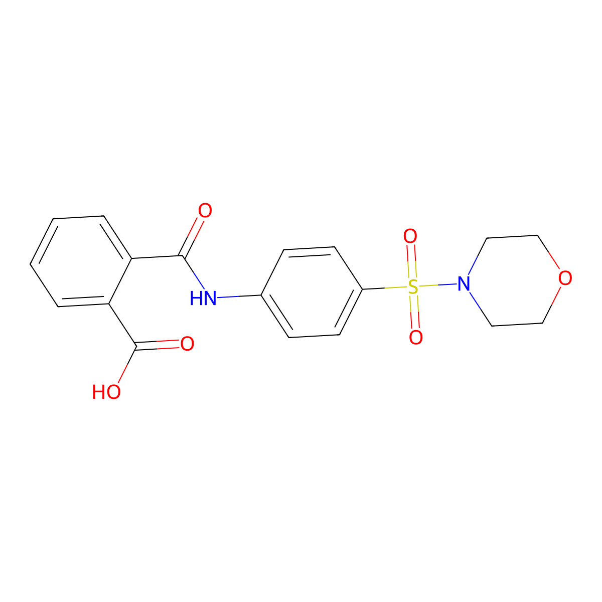 2-((4-(Morpholinosulfonyl)phenyl)carbamoyl)benzoic acid molecular structure, CAS 667893-35-8