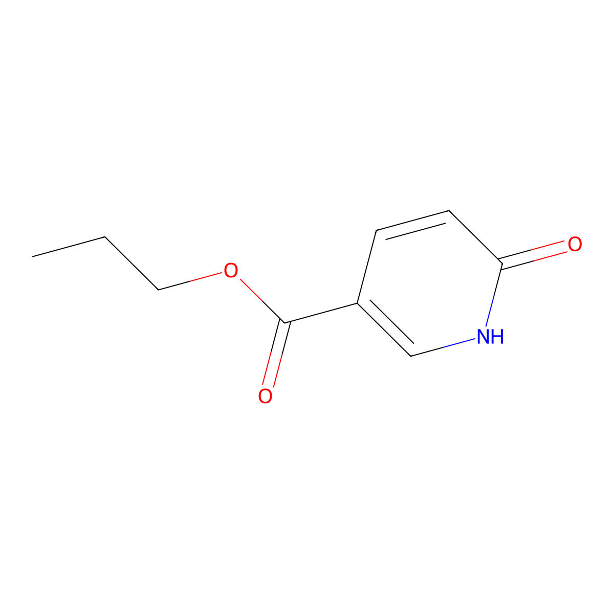 Propyl 6-oxo-1,6-dihydro-3-pyridinecarboxylate molecular structure, CAS 667894-28-2
