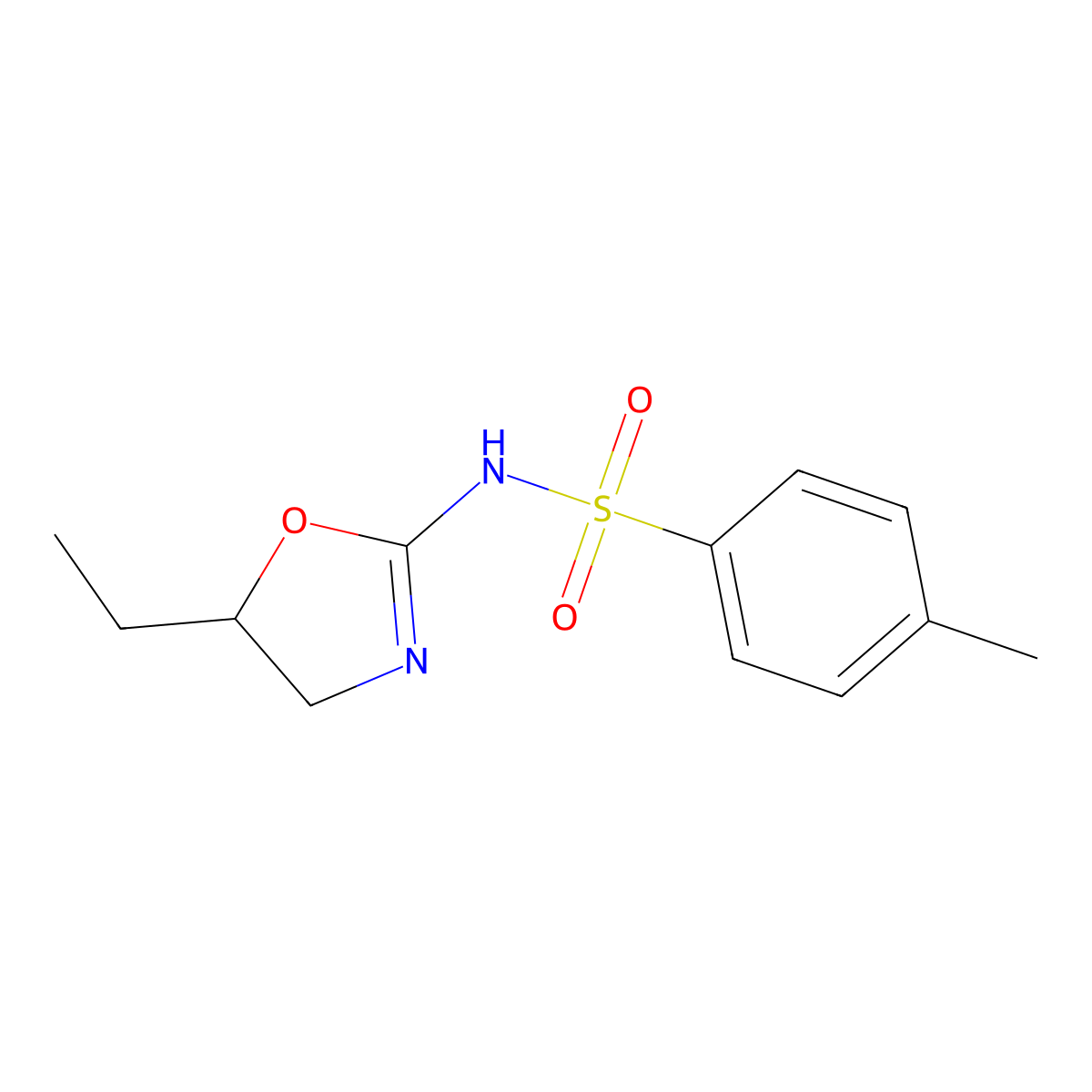 N-(5-ethyl-1,3-oxazolidin-2-ylidene)-4-methylbenzenesulfonamide molecular structure, CAS 667897-53-2