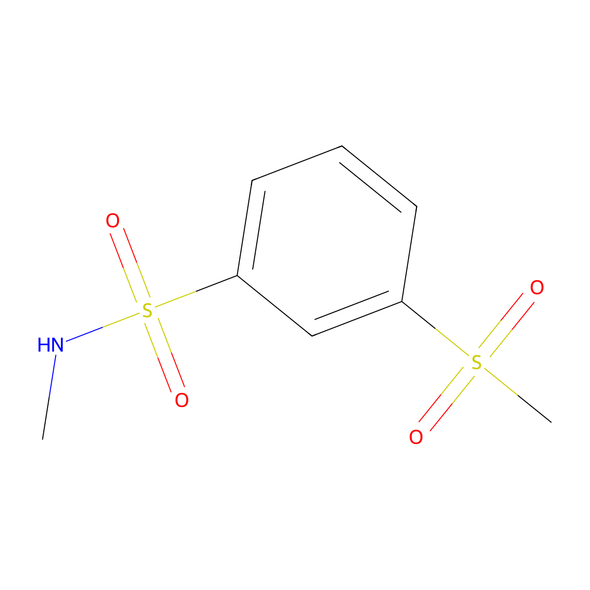 3-methanesulfonyl-N-methylbenzene-1-sulfonamide molecular structure, CAS 667901-44-2