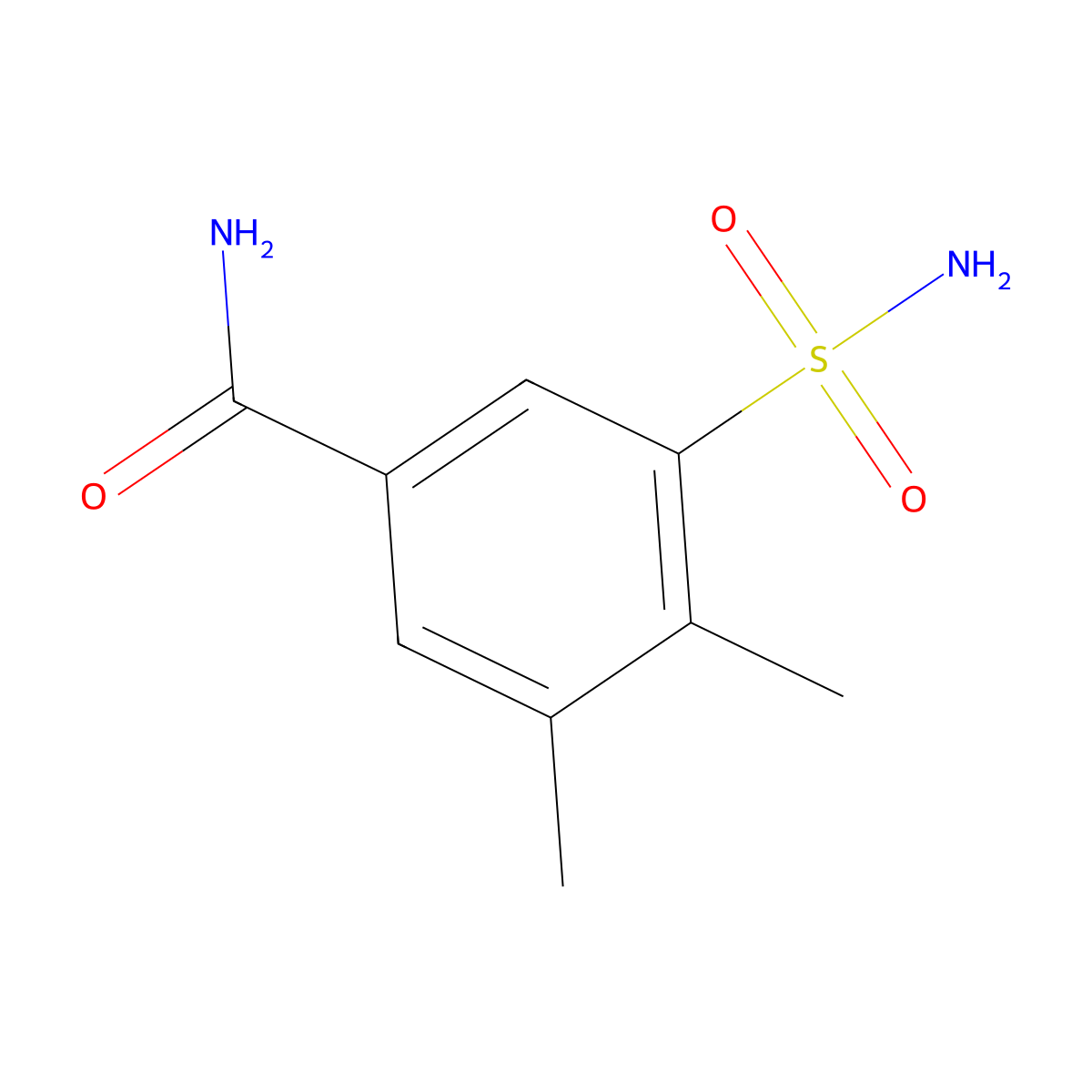 3,4-Dimethyl-5-sulfamoylbenzamide molecular structure, CAS 667901-88-4