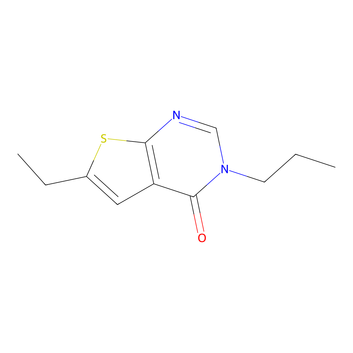 6-ethyl-3-propylthieno[2,3-d]pyrimidin-4(3H)-one molecular structure, CAS 667903-48-2