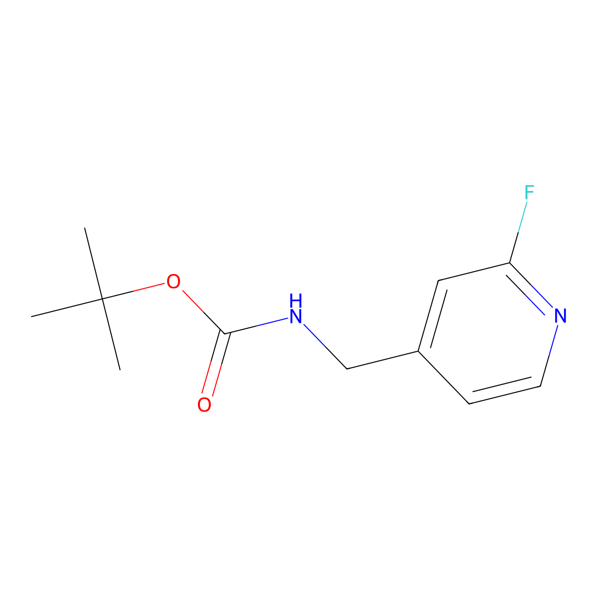 tert-butyl N-[(2-fluoropyridin-4-yl)methyl]carbamate molecular structure, CAS 667906-59-4