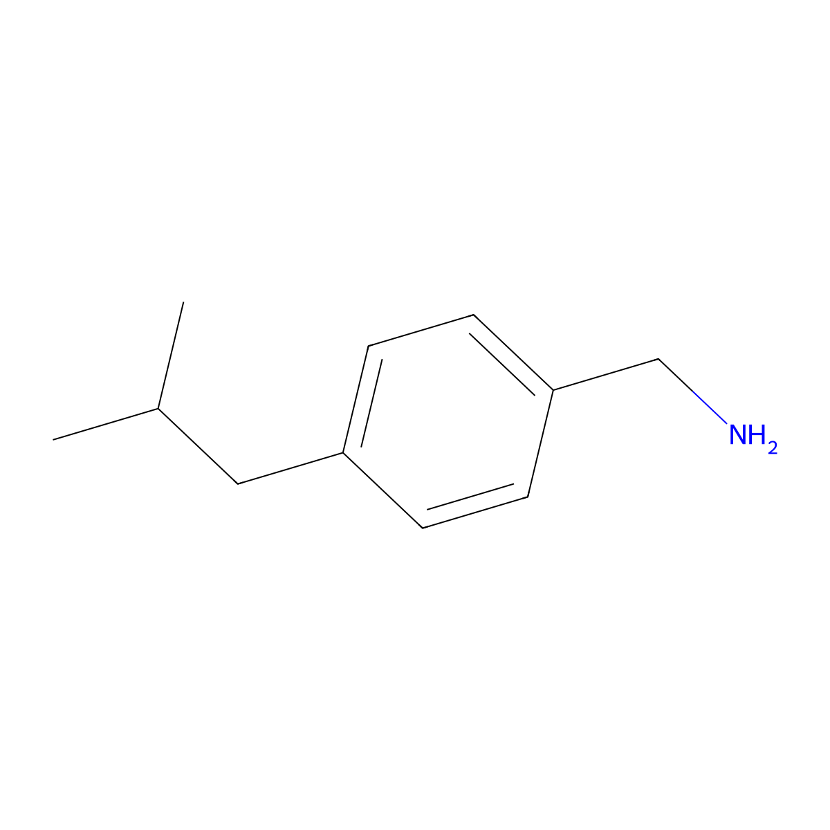 1-[4-(2-Methylpropyl)phenyl]methanamine molecular structure, CAS 667906-61-8