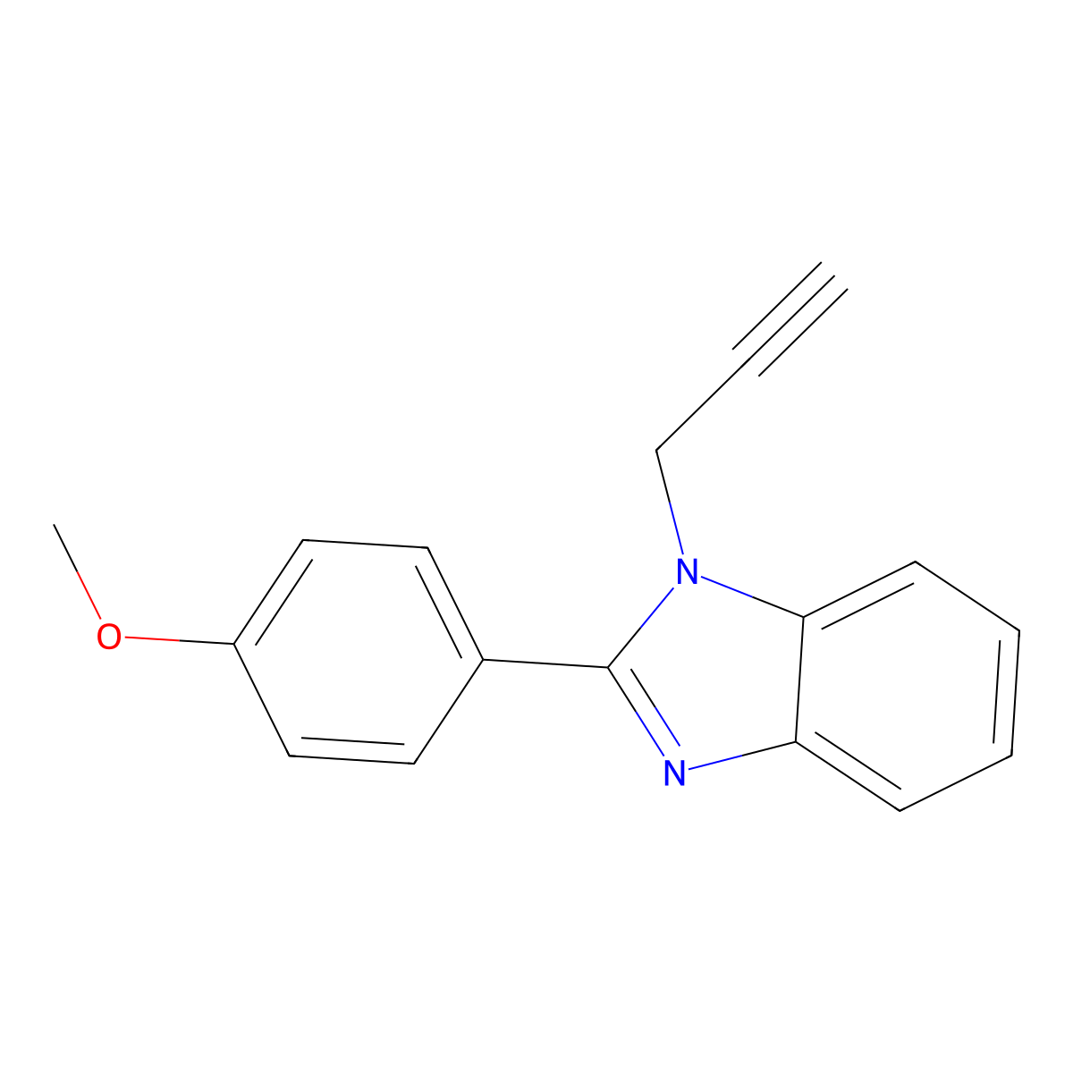 2-(4-Methoxyphenyl)-1-prop-2-ynylbenzimidazole molecular structure, CAS 667907-02-0