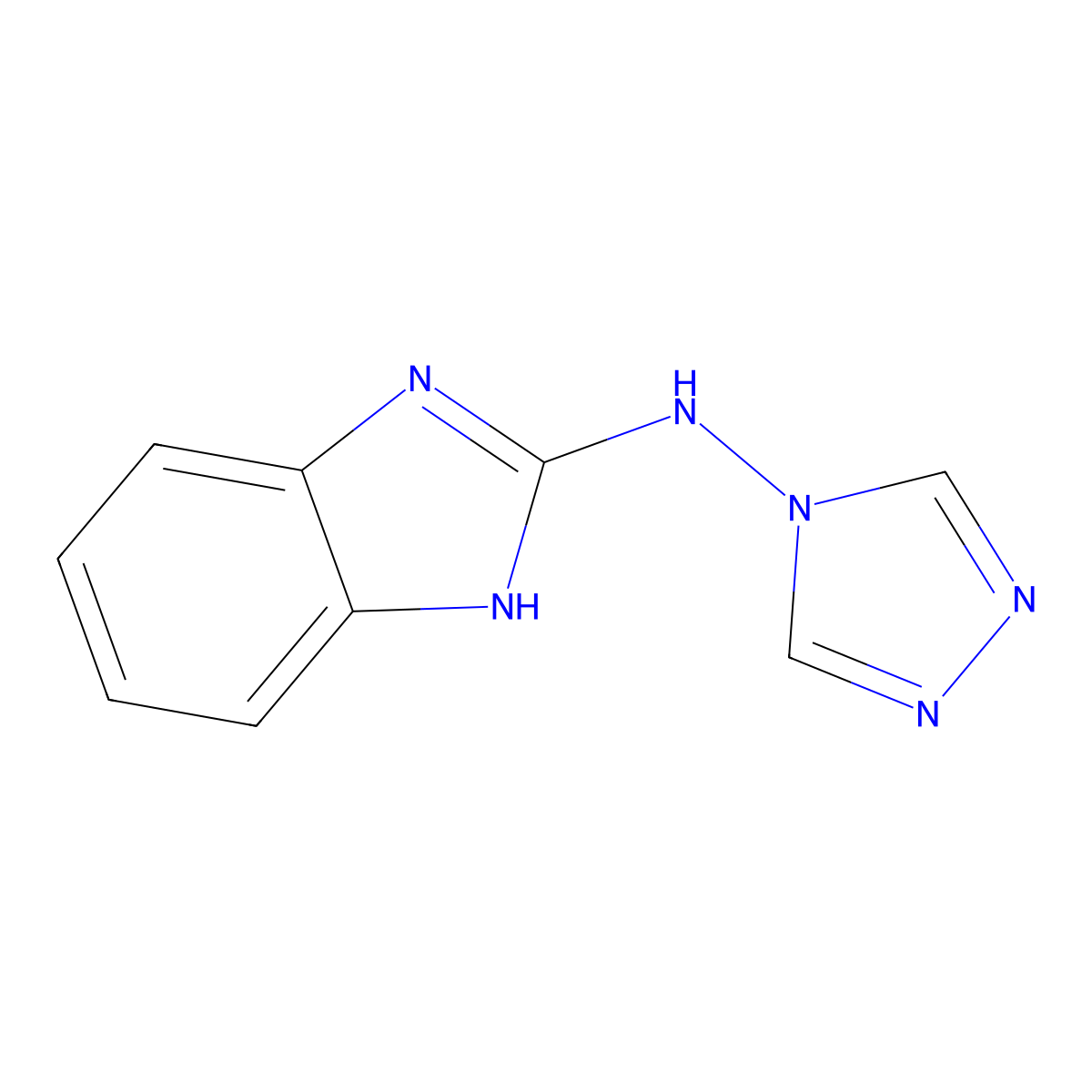 N-(4H-1,2,4-Triazol-4-yl)-1H-benzo[d]imidazol-2-amine molecular structure, CAS 667908-28-3