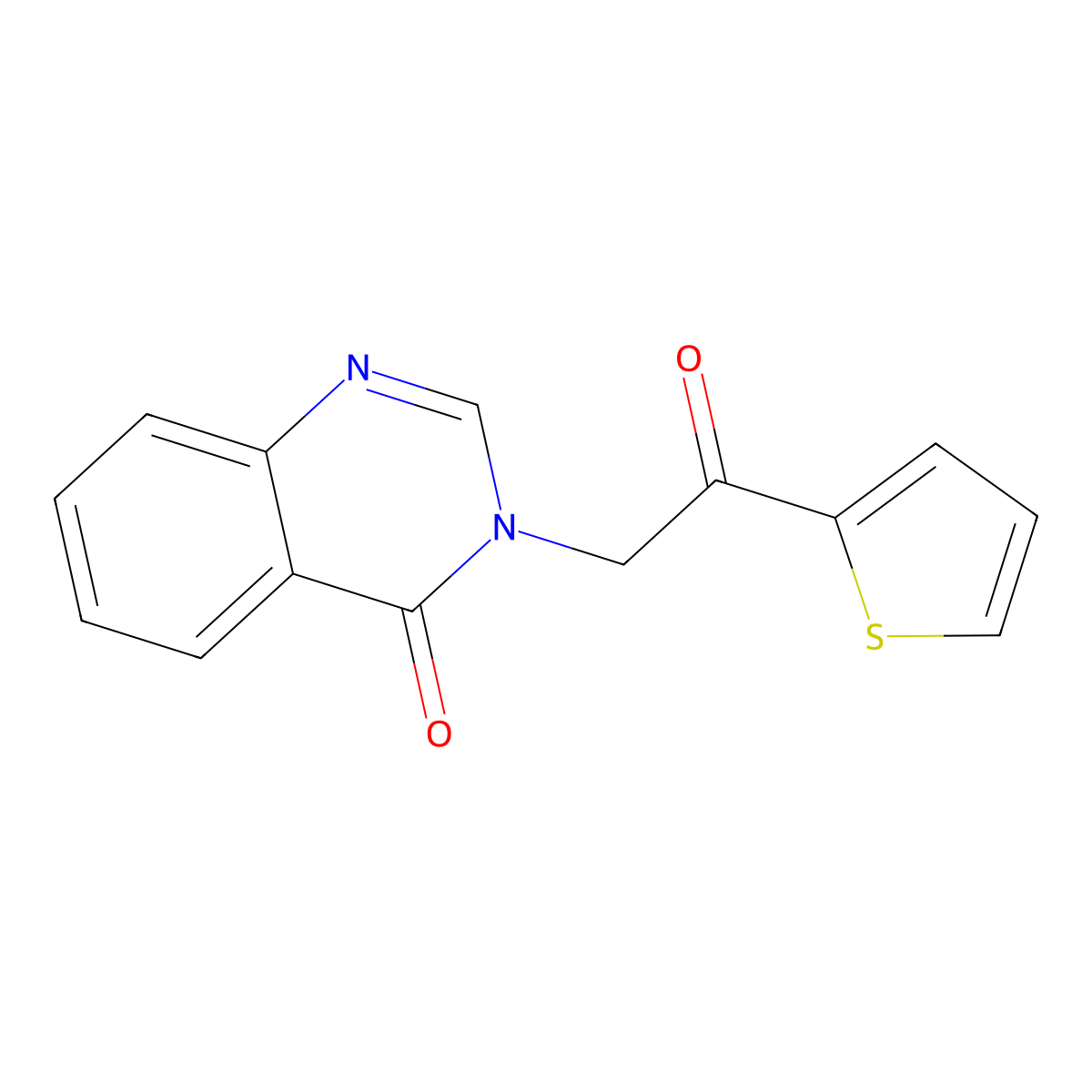 3-[2-oxo-2-(2-thienyl)ethyl]-4(3H)-quinazolinone molecular structure, CAS 667910-17-0
