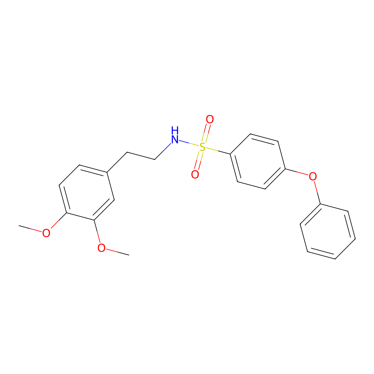 N-[2-(3,4-dimethoxyphenyl)ethyl]-4-phenoxybenzenesulfonamide molecular structure, CAS 667911-91-3