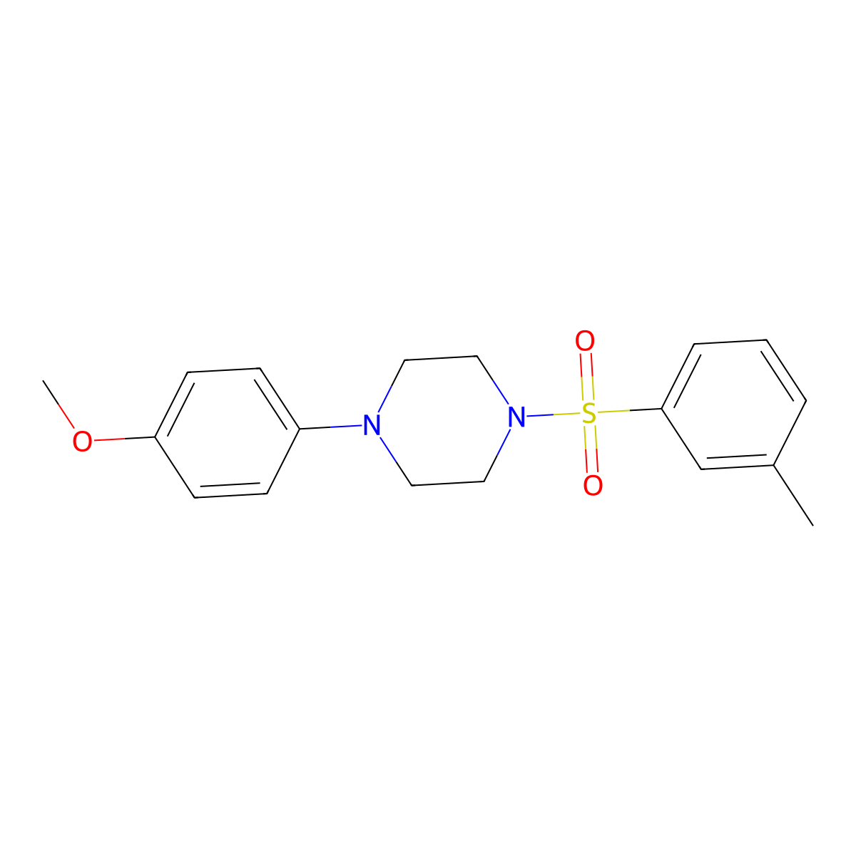 1-(4-Methoxyphenyl)-4-(m-tolylsulfonyl)piperazine molecular structure, CAS 667912-02-9