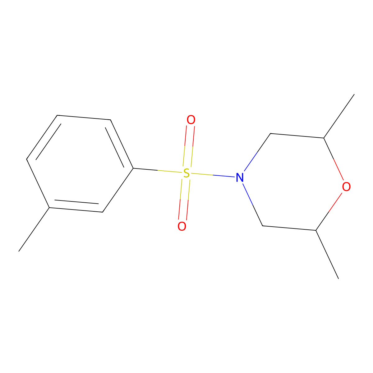 2,6-Dimethyl-4-(m-tolylsulfonyl)morpholine molecular structure, CAS 667912-26-7
