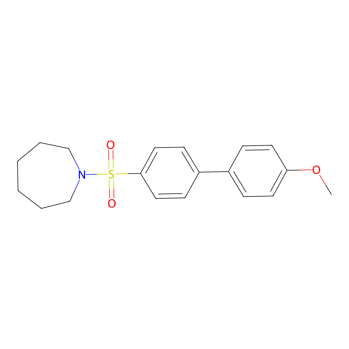 1-({4'-Methoxy-[1,1'-biphenyl]-4-yl}sulfonyl)azepane molecular structure, CAS 667912-37-0
