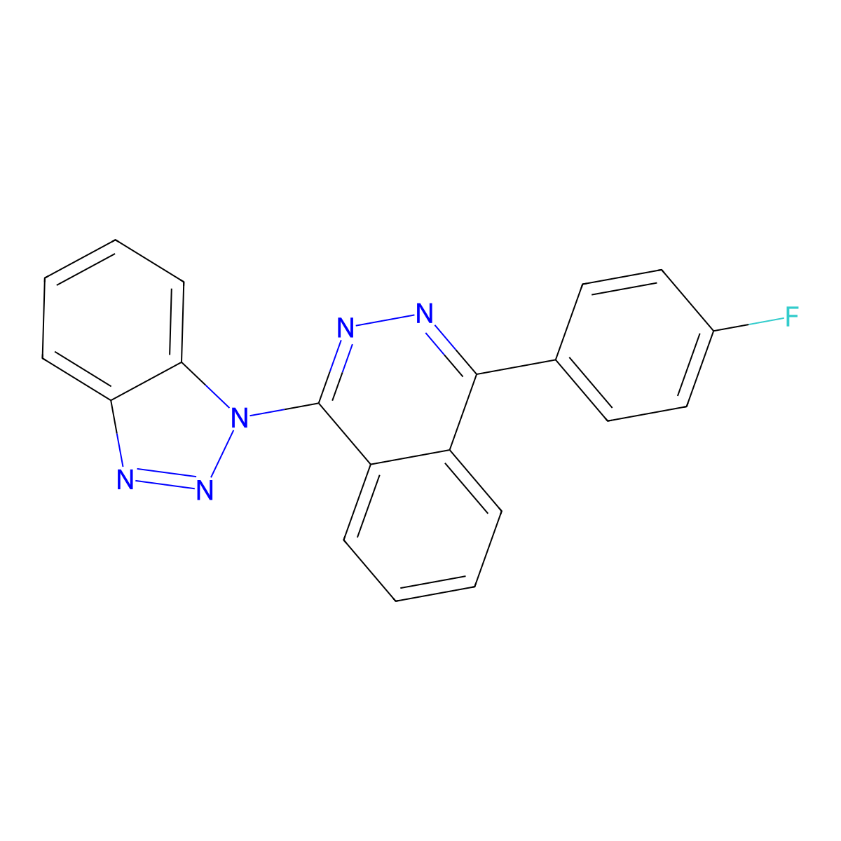 1-(1H-1,2,3-benzotriazol-1-yl)-4-(4-fluorophenyl)phthalazine molecular structure, CAS 667912-64-3