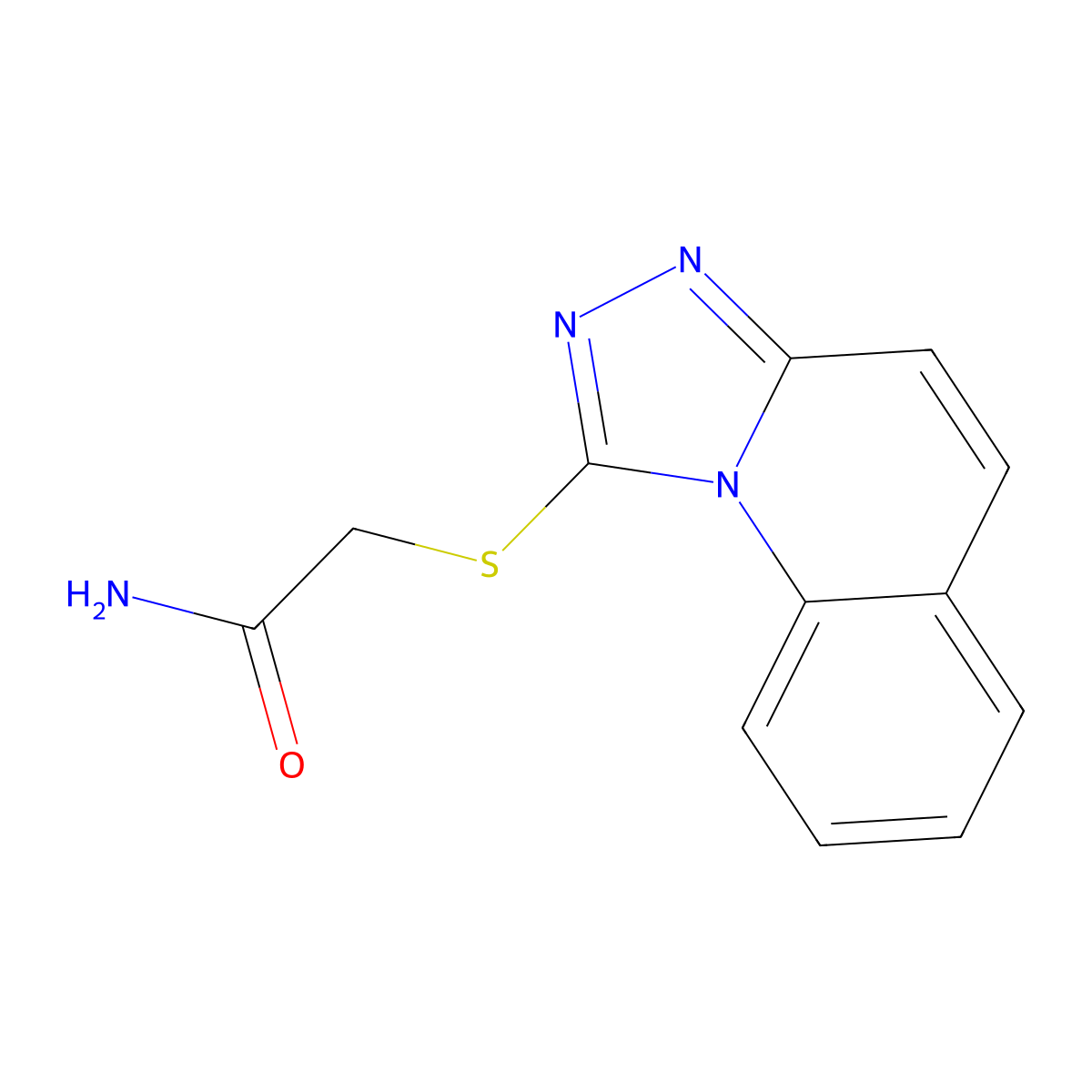 2-([1,2,4]Triazolo[4,3-a]quinolin-1-ylthio)acetamide molecular structure, CAS 667912-83-6