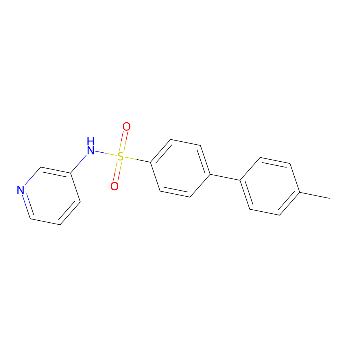 4'-methyl-N-(pyridin-3-yl)-[1,1'-biphenyl]-4-sulfonamide molecular structure, CAS 667913-36-2