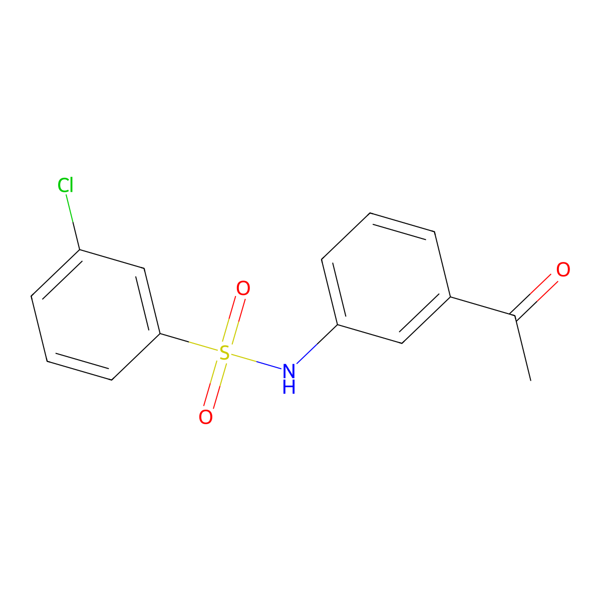 N-(3-acetylphenyl)-3-chlorobenzenesulfonamide molecular structure, CAS 667913-49-7